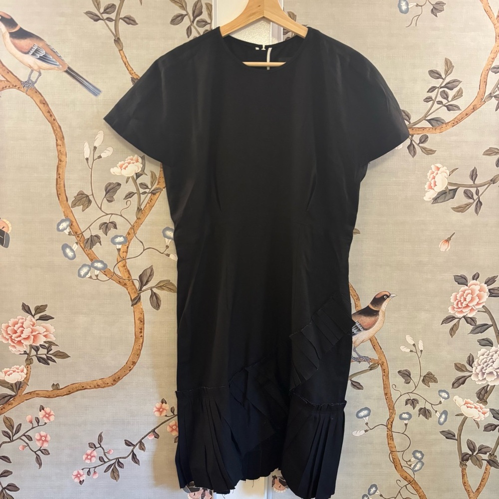 Isabel Marant black linen short sleeve dress, 44 medium large, NWT